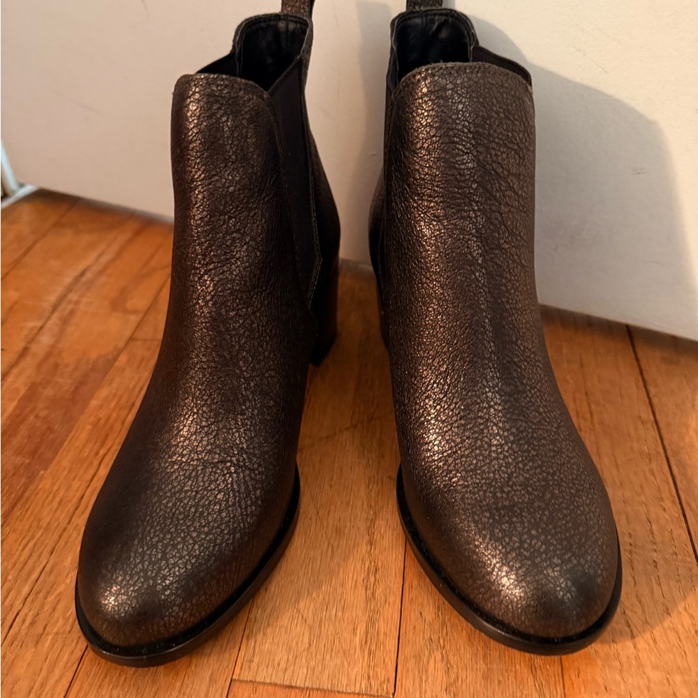 Sam Edelman Bronze Metallic Ankle Booties